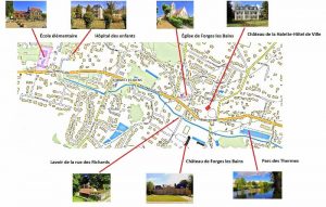 Carte des différents lieux de Forges Les Bains qui méritent un détour !
